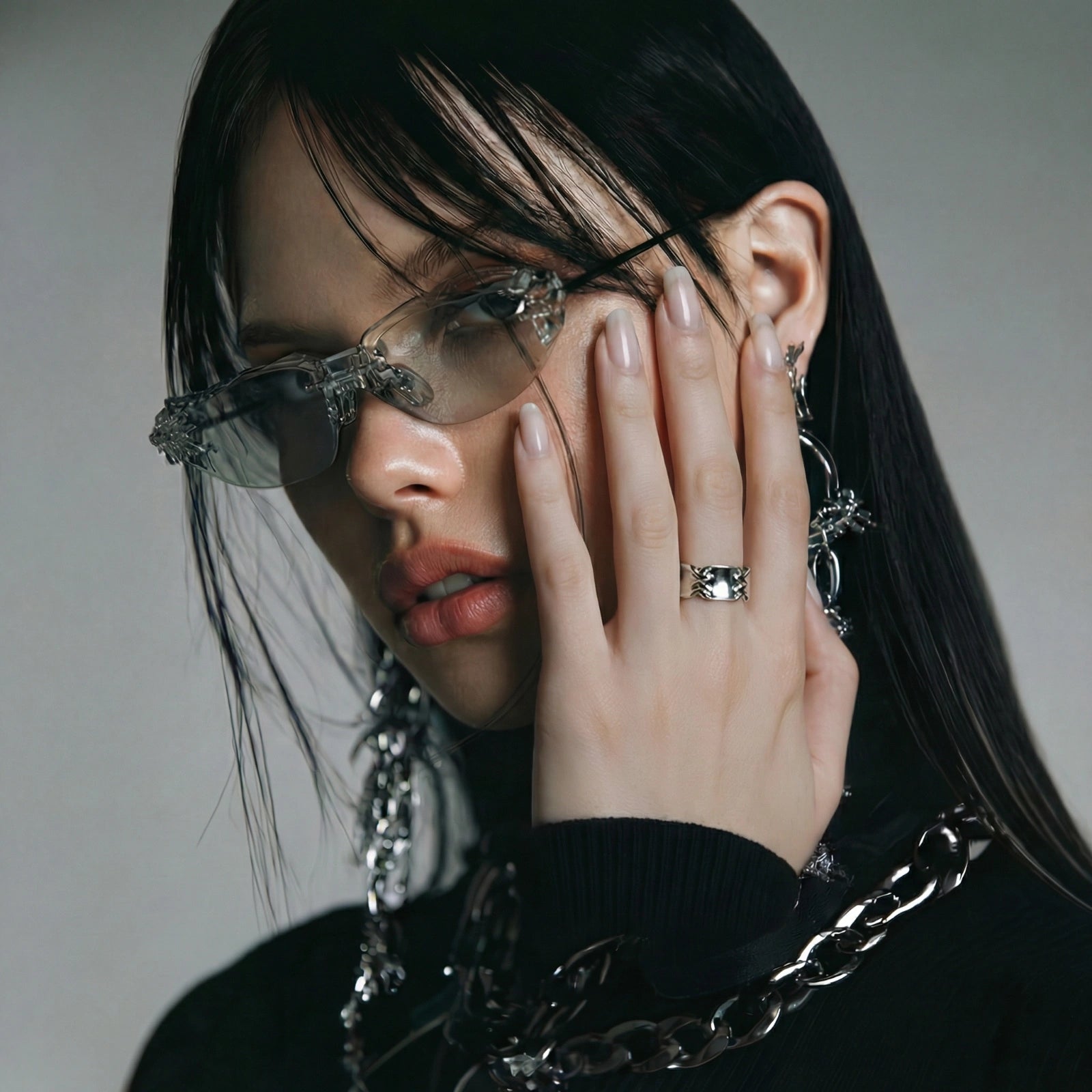 Chain Bridge Cuff Ring | Blueve