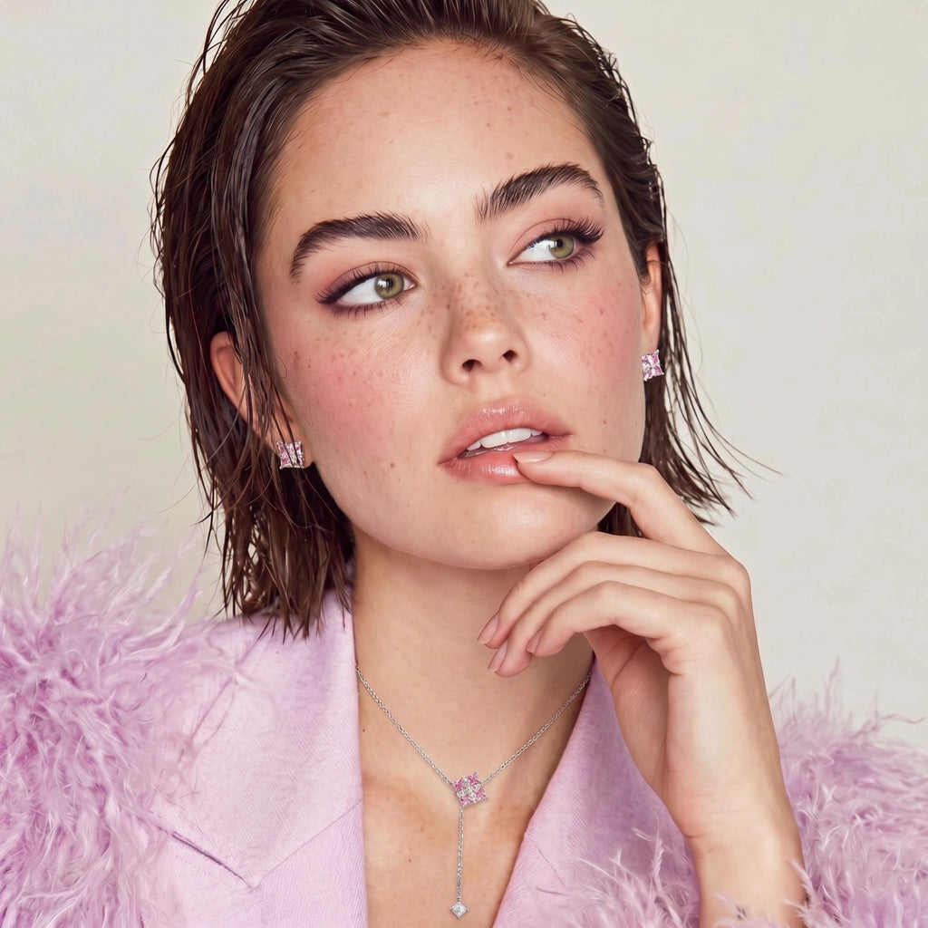 Pink Prism Cross Set | Blueve